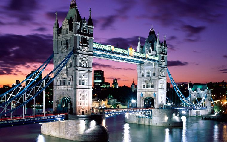 архитектура, Лондон, мосты, Тауэрский мост - обои на рабочий стол