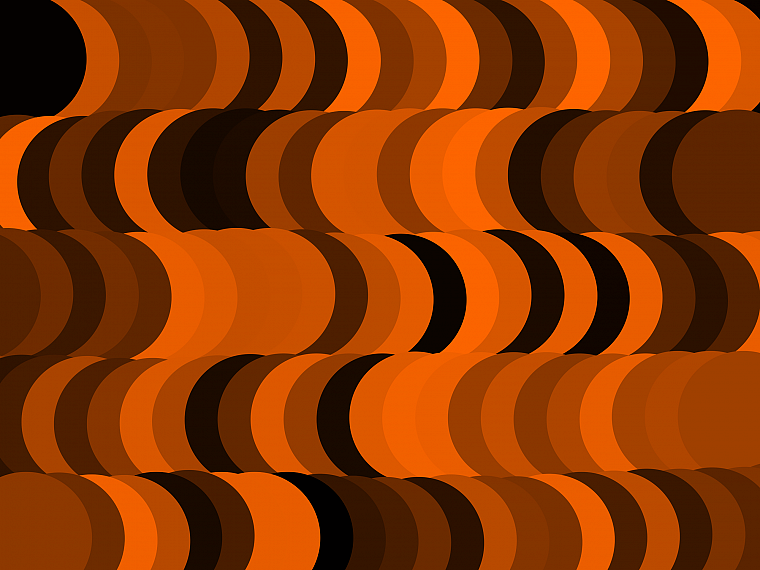 абстракции, оранжевый цвет, иллюзии - обои на рабочий стол
