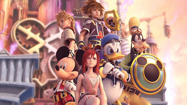 видеоигры, Kingdom Hearts, Disney Company, Сора ( Kingdom Hearts ), Кайри, тупой, Микки Маус, Дональд Дак, Рохас - обои на рабочий стол