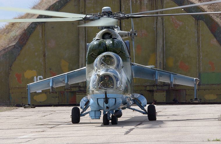 самолет, военный, вертолеты, советский, задние, транспортные средства, Ми- 24 - обои на рабочий стол