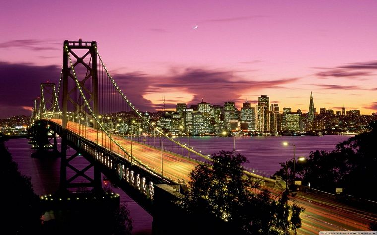 мосты, Калифорния, Сан - Франциско - обои на рабочий стол
