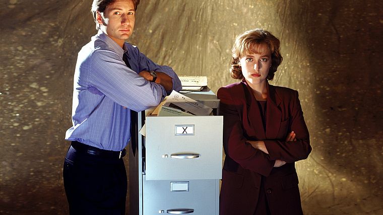 Джиллиан Андерсон, Фокс Малдер, The X-Files, Дана Скалли - обои на рабочий стол