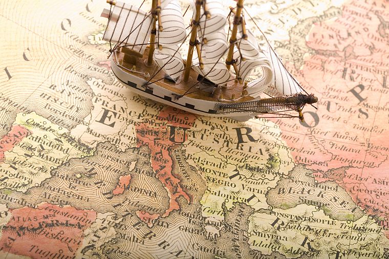 корабли, Европа, карты - обои на рабочий стол