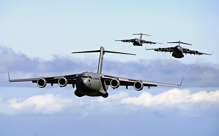 самолет, военный, ВВС США, транспортные средства, транспорт, C- 17 Globemaster, ВВС - обои на рабочий стол