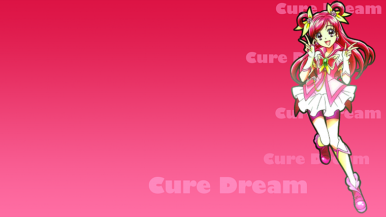 Pretty Cure, простой фон, Лечение Мечта - обои на рабочий стол