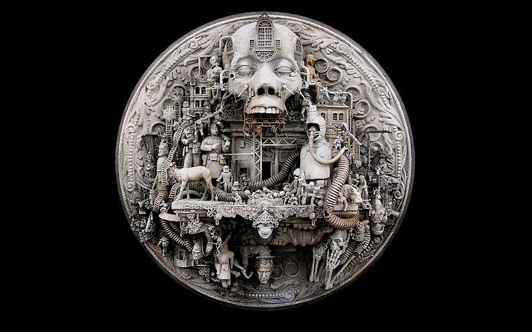 скульптуры, Крис Кукси, темный фон, Гадес - обои на рабочий стол