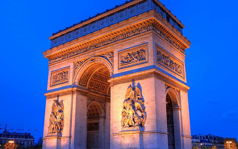 Париж, архитектура, здания, Триумфальная арка - обои на рабочий стол