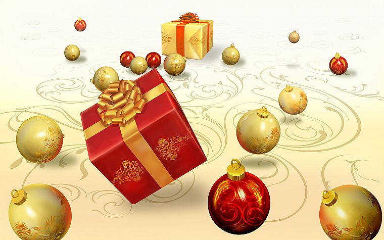 подарки, рождество, праздники, украшения - обои на рабочий стол