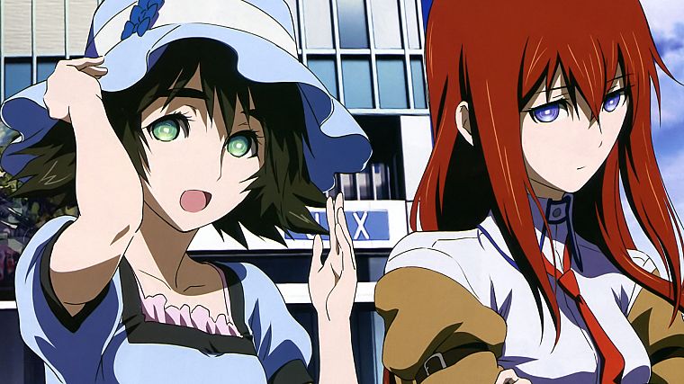 брюнетки, рыжеволосые, аниме, Штейнс ; ворота, Shiina Mayuri, Makise Kurisu, аниме девушки - обои на рабочий стол