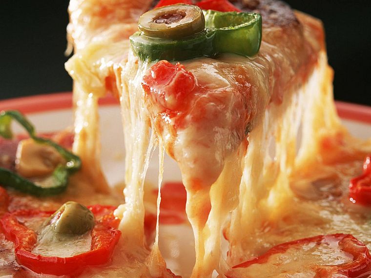 еда, пицца, сыр - обои на рабочий стол