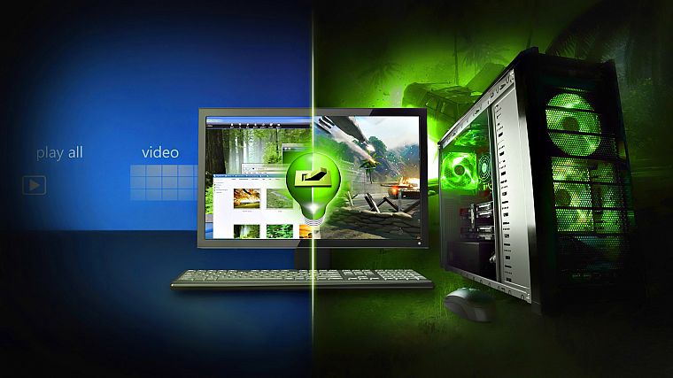 зеленый, геймер, PC Моды - обои на рабочий стол