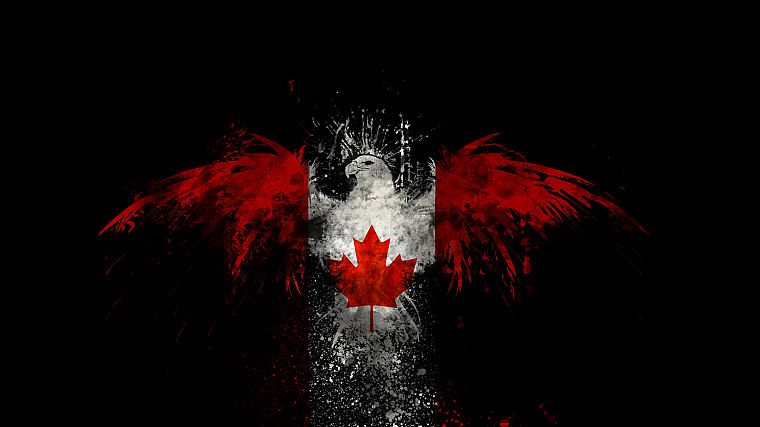 птицы, Канада, Канадский флаг - обои на рабочий стол