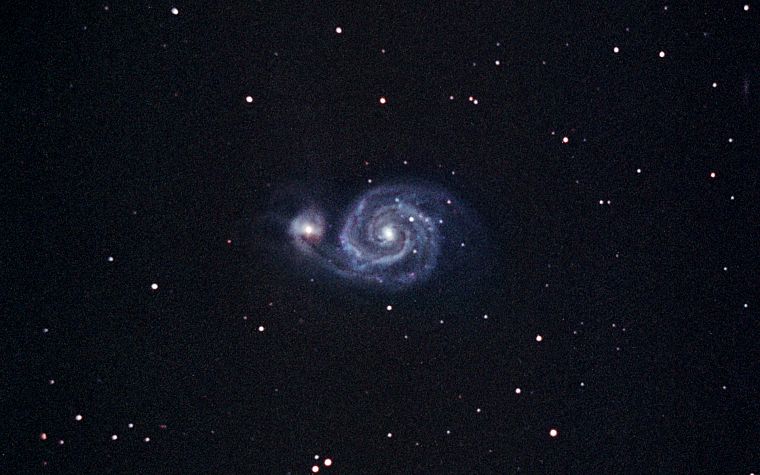 космическое пространство, звезды, галактики, M51 Галактика Водоворот - обои на рабочий стол