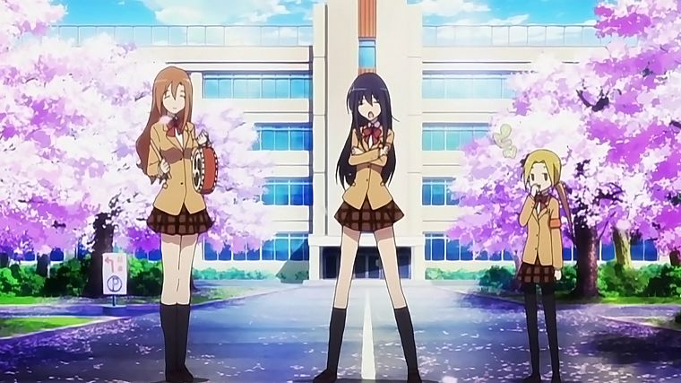 скриншоты, Seitokai Yakuindomo, Амакуса Сино, Shichijou Ария, аниме девушки, Hagimura Suzu - обои на рабочий стол
