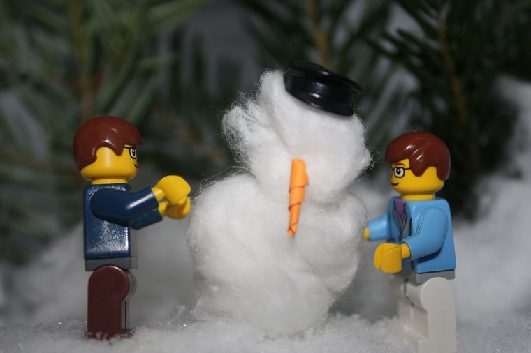 снеговики, Лего - обои на рабочий стол