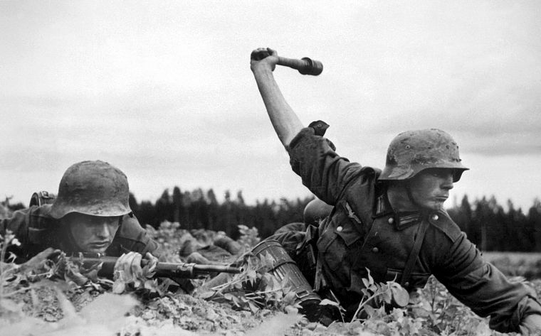 солдаты, нацистский, Вторая мировая война, вермахт, гранаты - обои на рабочий стол