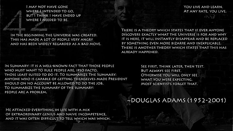 цитаты, Дуглас Адамс - обои на рабочий стол