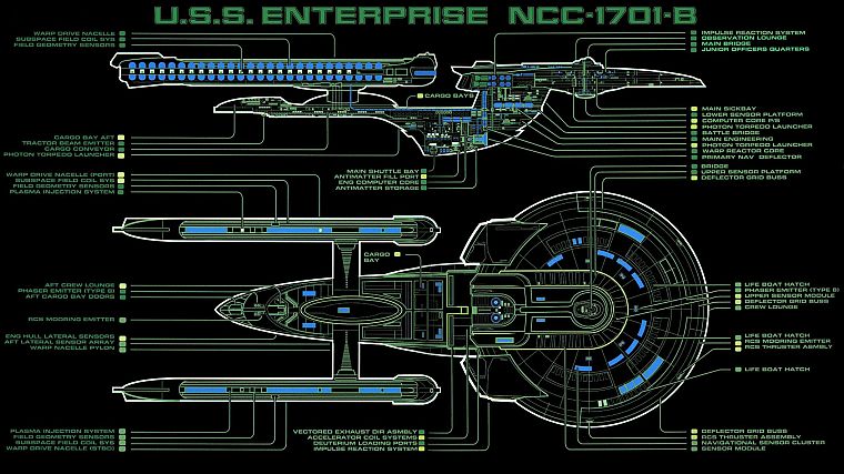 звездный путь, схема, USS Enterprise, схема, Star Trek схемы - обои на рабочий стол