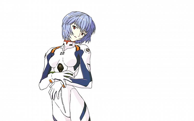 Ayanami Rei, Neon Genesis Evangelion (Евангелион), аниме, простой фон - обои на рабочий стол