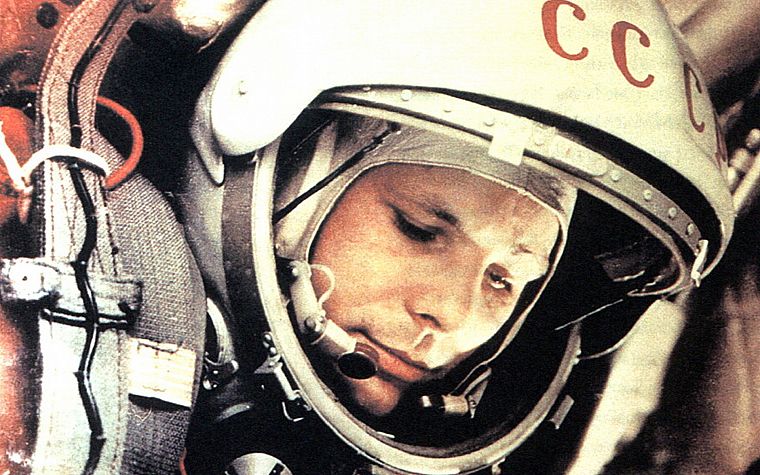 космическое пространство, Юрий Гагарин, космонавт - обои на рабочий стол