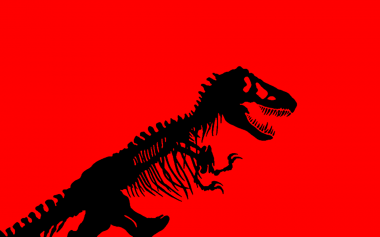 красный цвет, динозавры, Парк Юрского периода, Tyrannosaurus Rex, простой фон - обои на рабочий стол