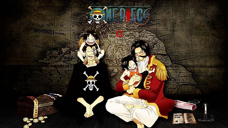 One Piece ( аниме ), пираты, Ace, вино, карты, череп и скрещенные кости, аниме, сокровище, приключения, свечи, Обезьяна D Луффи, Обезьяна D Dragon, Гол D Роджер, Portgas D Ace - обои на рабочий стол