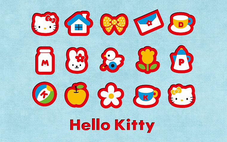Япония, Hello Kitty, логотипы - обои на рабочий стол