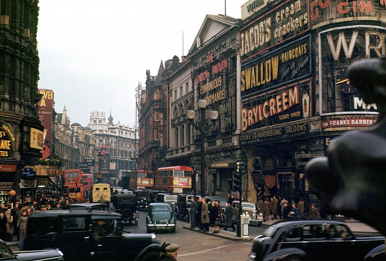 Лондон, цвета, старой фотографии - обои на рабочий стол