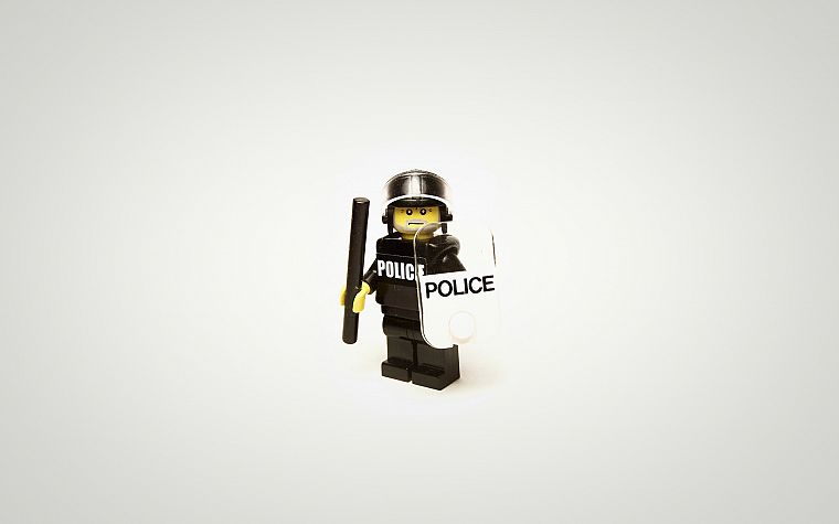 массовые беспорядки, полиция, Лего - обои на рабочий стол