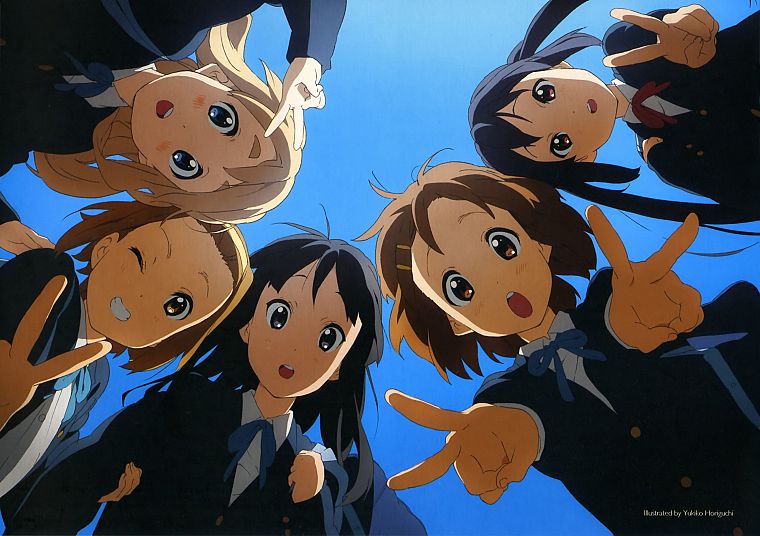 K-ON! (Кэйон!), школьная форма, Hirasawa Юи, Акияма Мио, Tainaka Ritsu, Kotobuki Tsumugi, Накано Азуса, аниме - обои на рабочий стол