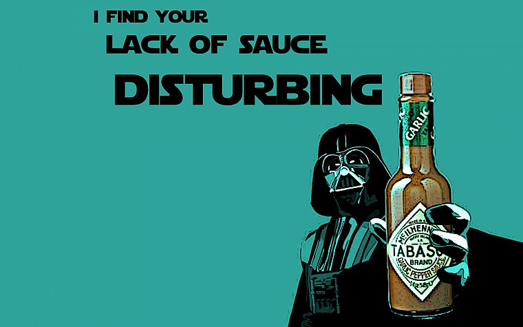 темнота, Дарт Вейдер, смешное, реклама, Tabasco Sauce - обои на рабочий стол