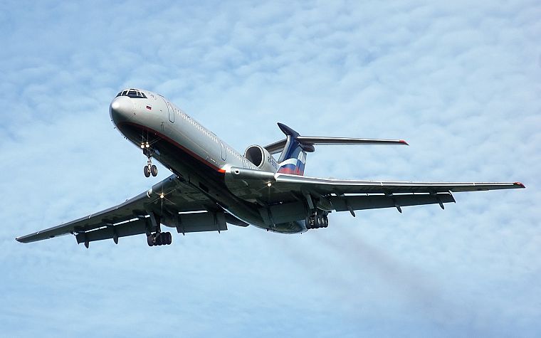 самолет, небо, Туполев Ту- 154 - обои на рабочий стол