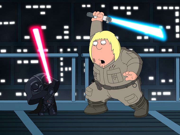 Звездные Войны, мечи, Family Guy, пародия, Стьюи Гриффин - обои на рабочий стол