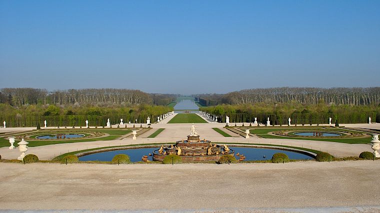 Франция, Версаль, фонтан, Latone водоём - обои на рабочий стол