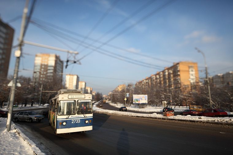Россия, Москва, троллейбус - обои на рабочий стол
