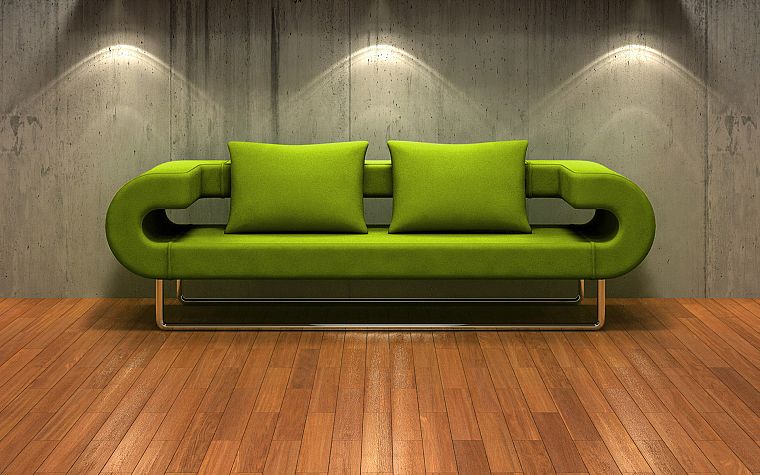 диван, интерьер, мебель, деревянный пол - обои на рабочий стол