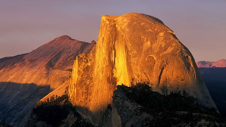Калифорния, солнечный свет, купол, Национальный парк, Glacier Point, Йосемитский национальный парк - обои на рабочий стол