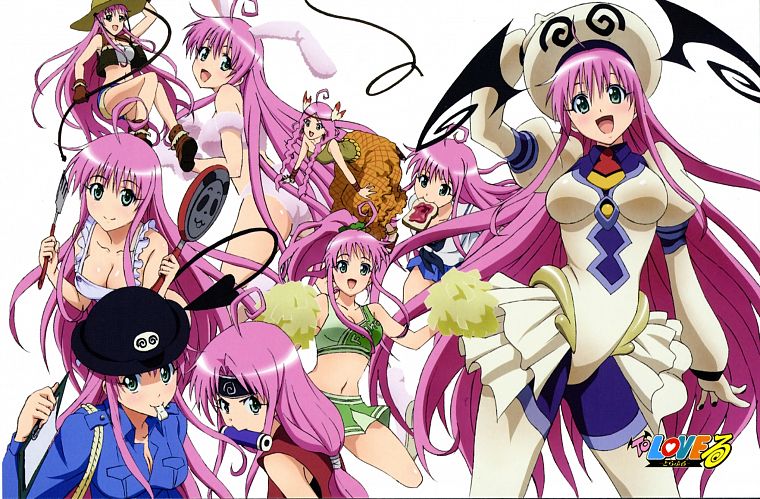 длинные волосы, To Love Ru, розовые волосы, Лала Satalin Deviluke, аниме, аниме девушки - обои на рабочий стол