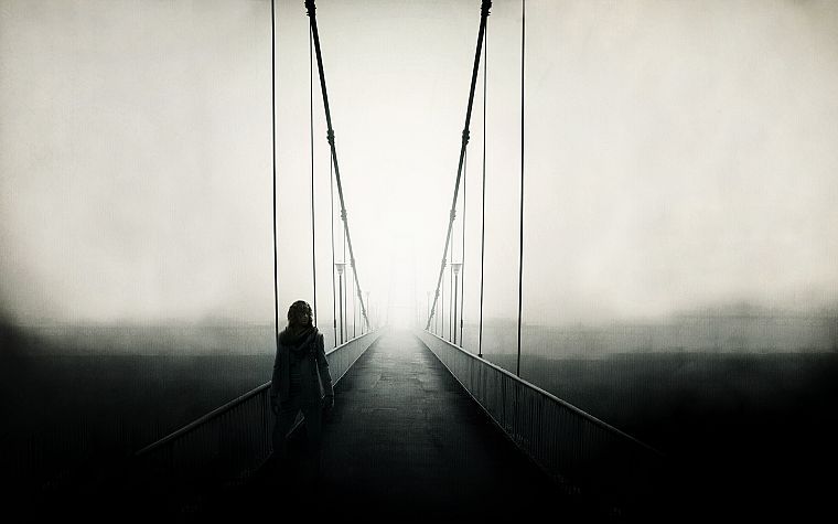 туман, туман, мосты - обои на рабочий стол