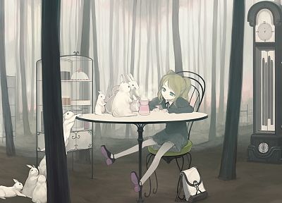 кролики, мое ( аниме концепция ), аниме девушки - копия обоев рабочего стола