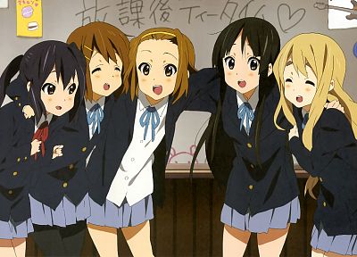 K-ON! (Кэйон!), школьная форма, Hirasawa Юи, Акияма Мио, Tainaka Ritsu, Kotobuki Tsumugi, Накано Азуса - случайные обои для рабочего стола