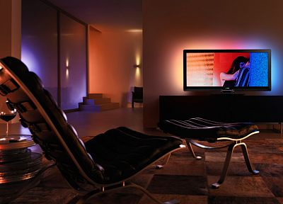 телевидение, диван, домой, интерьер, Philips, дизайн интерьера - случайные обои для рабочего стола
