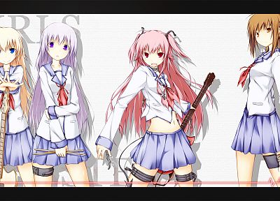 Angel Beats!, аниме девушки, Хисако, Юи ( Angel Beats ), Девушки Dead изверга, Ири Миюки, Sekine Shiori - случайные обои для рабочего стола
