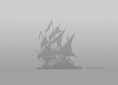 минималистичный, The Pirate Bay, серый - оригинальные обои рабочего стола