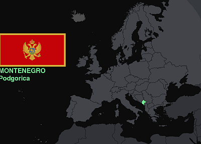 флаги, Европа, карты, знание, страны, полезно, Черногория - случайные обои для рабочего стола