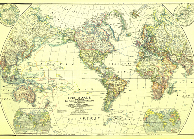 National Geographic, карта мира - копия обоев рабочего стола