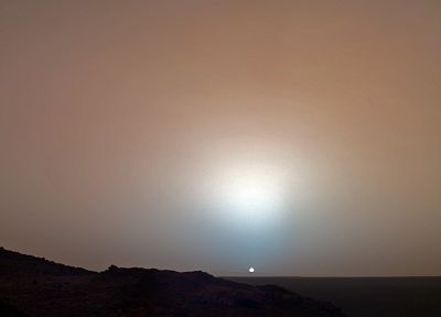 закат, Марс - оригинальные обои рабочего стола