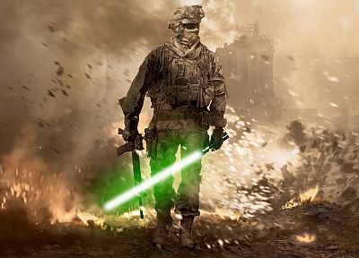 Звездные Войны, мечи, Чувство долга, Зов Duty: Modern Warfare 2 - обои на рабочий стол