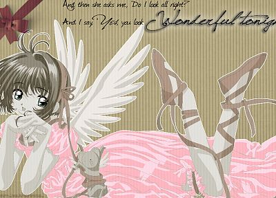 крылья, Cardcaptor Sakura, побед, Kinomoto Сакура - обои на рабочий стол