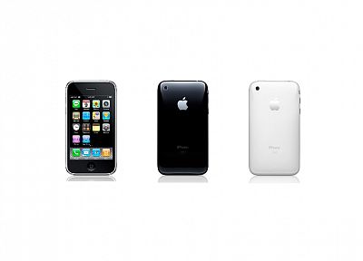Эппл (Apple), макинтош, iPhone, белый фон - обои на рабочий стол